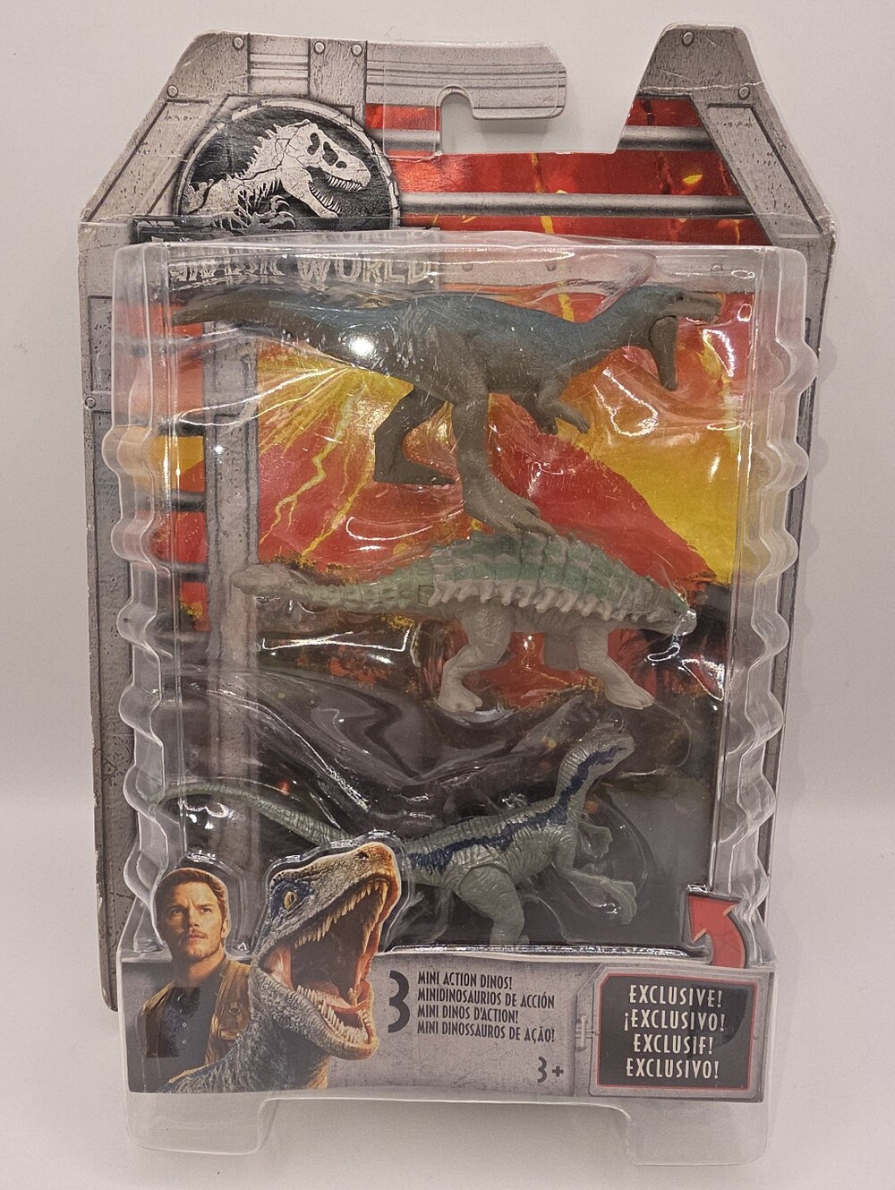 New- Jurassic World Mini Dinosaurs Blue Velociraptor Ankylosaurus Baryonyx